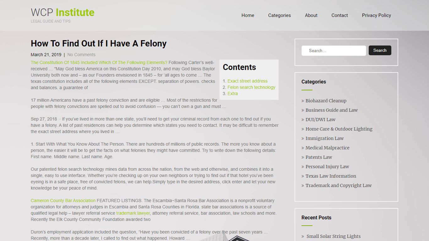 How To Find Out If I Have A Felony - WCP Institute